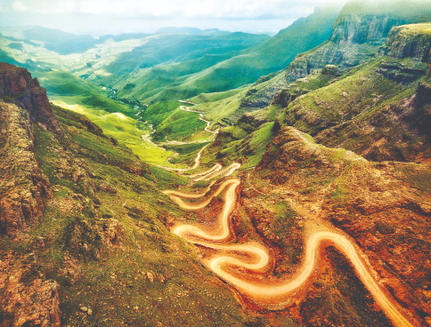 Winding mountain road